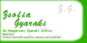zsofia gyaraki business card