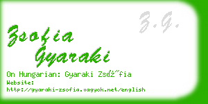 zsofia gyaraki business card